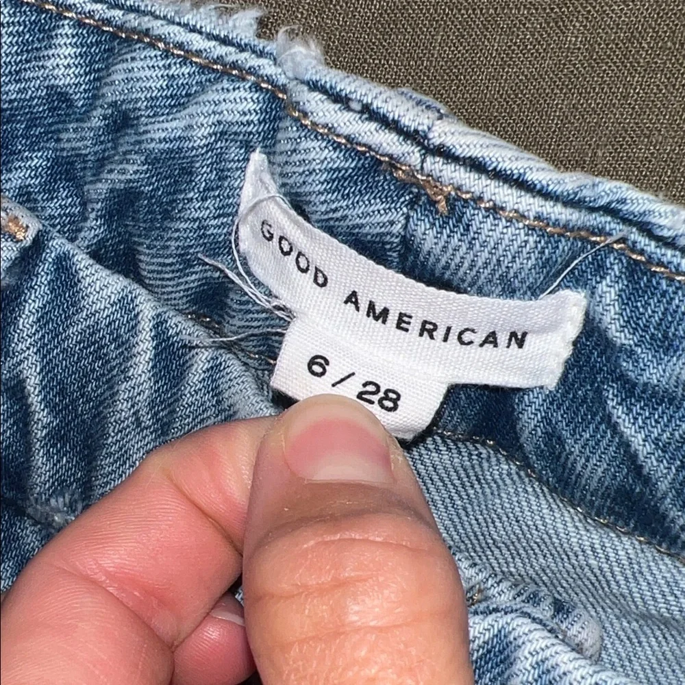 Good American Light Blue Straight Leg Jeans - Picture 4 of 5